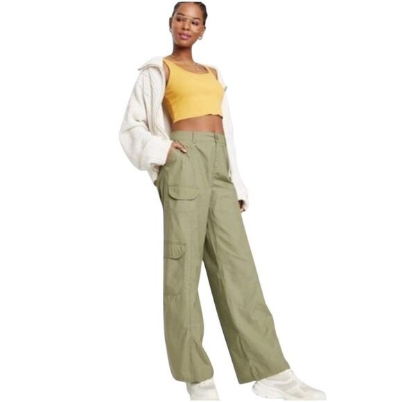 Wild Fable low rise wide leg cargo pants size L - Picture 1 of 12